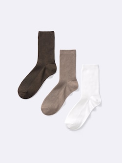 リブカラークルーソックス3P