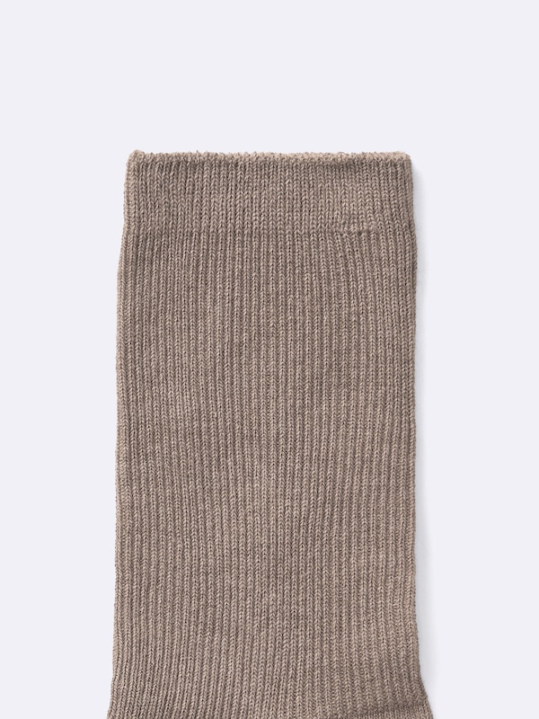 リブカラークルーソックス3P