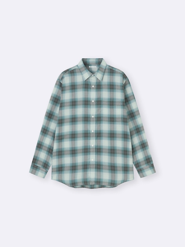 オンブレチェックシャツ