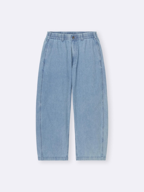 ライトデニムバレルレッグイージーパンツ(丈標準67.5～71.5cm)