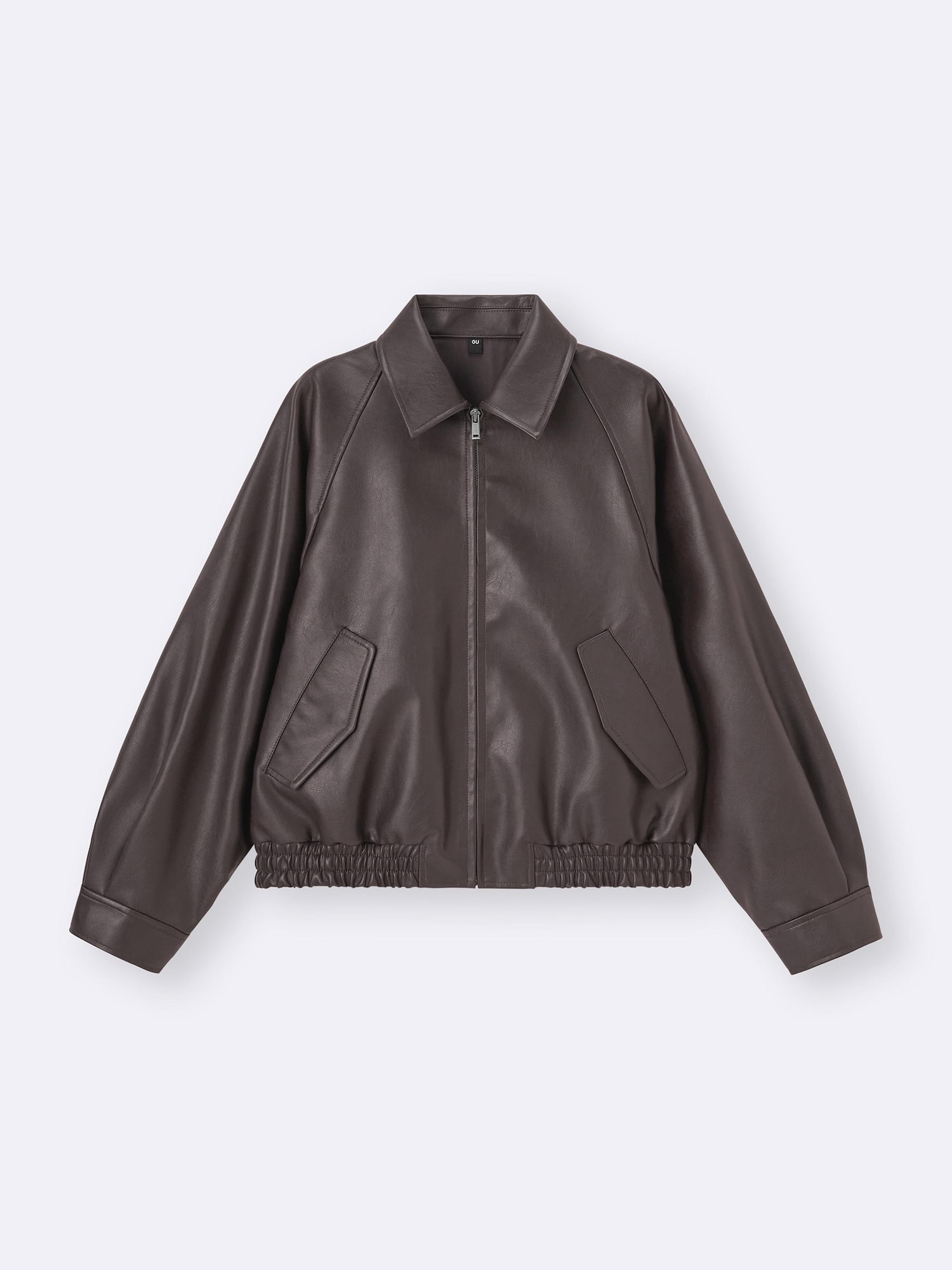 GU公式 | フェイクレザーハリントンジャケット+OS(米国仕様)