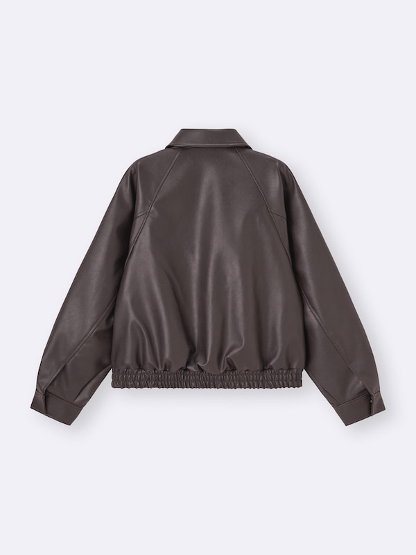 フェイクレザーハリントンジャケット+OS(米国仕様)