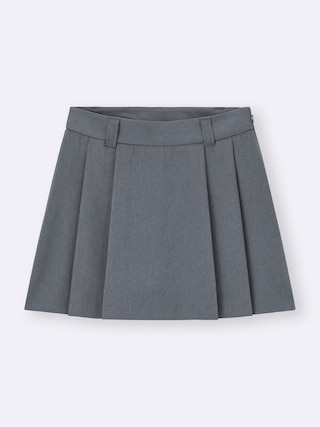 サイドプリーツスコート+OS(米国仕様) 【レディース】 【パンツ】【GU公式/ジーユー】 【DARK GRAY】 サイドプリーツスコート+OS(米国仕様) 【レディース】 【パンツ】【GU公式/ジーユー】 【DARK GRAY】