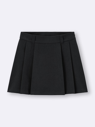 サイドプリーツスコート+OS(米国仕様) 【レディース】 【パンツ】【GU公式/ジーユー】 【BLACK】 サイドプリーツスコート+OS(米国仕様) 【レディース】 【パンツ】【GU公式/ジーユー】 【BLACK】