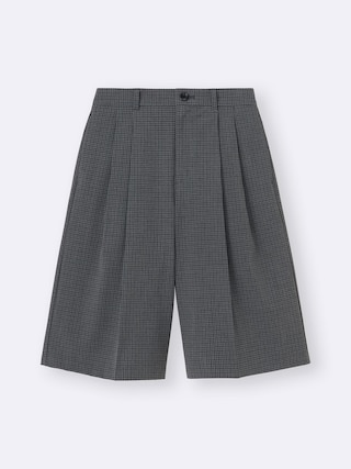 バミューダチェックショートパンツ+OS(米国仕様) 【レディース】 【パンツ】【GU公式/ジーユー】 【DARK GRAY】 バミューダチェックショートパンツ+OS(米国仕様) 【レディース】 【パンツ】【GU公式/ジーユー】 【DARK GRAY】