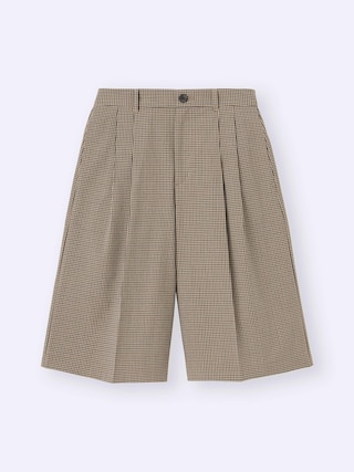バミューダチェックショートパンツ+OS(米国仕様) 【レディース】 【パンツ】【GU公式/ジーユー】 【BROWN】 バミューダチェックショートパンツ+OS(米国仕様) 【レディース】 【パンツ】【GU公式/ジーユー】 【BROWN】