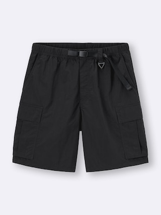 ナイロンカーゴハーフパンツ+OS(米国仕様) 【メンズ】 【パンツ】【GU公式/ジーユー】 【BLACK】 ナイロンカーゴハーフパンツ+OS(米国仕様) 【メンズ】 【パンツ】【GU公式/ジーユー】 【BLACK】