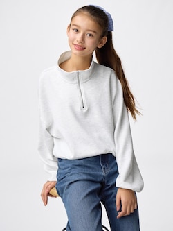 GIRLSパフスウェットハーフジッププルオーバーJR