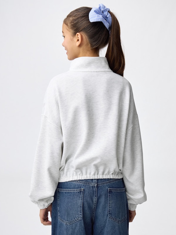 GIRLSパフスウェットハーフジッププルオーバーJR
