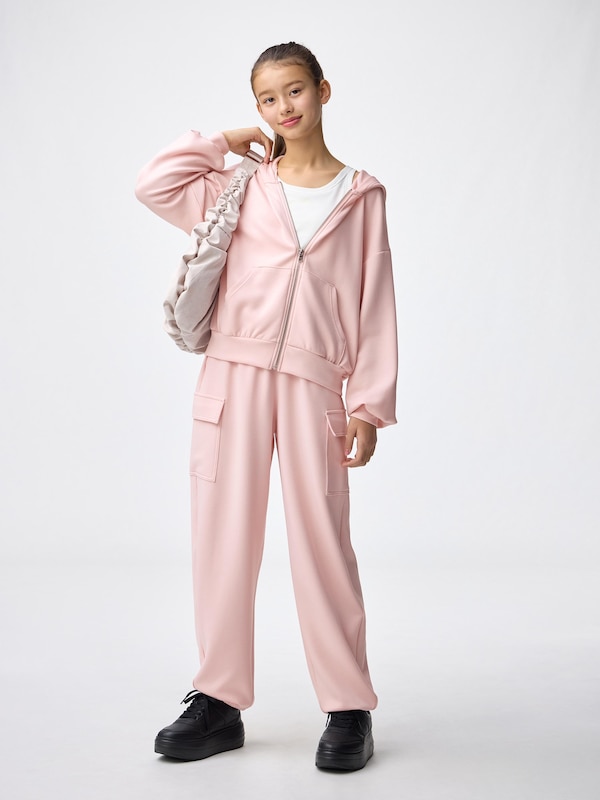 GIRLSパフスウェットフルジップパーカJR