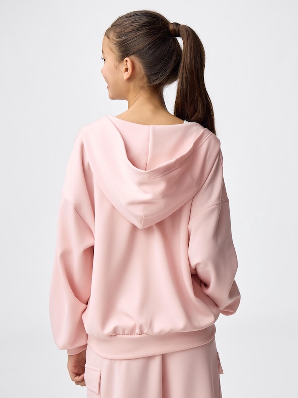 GIRLSパフスウェットフルジップパーカJR