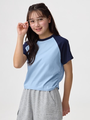 GIRLSクロップドラグランT JR