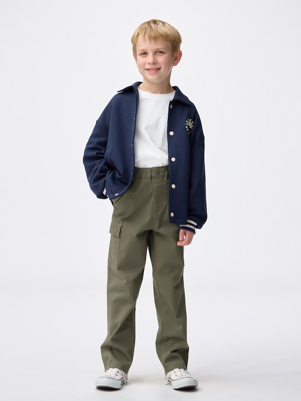 KIDS(男女兼用)ストレッチストレートカーゴパンツ