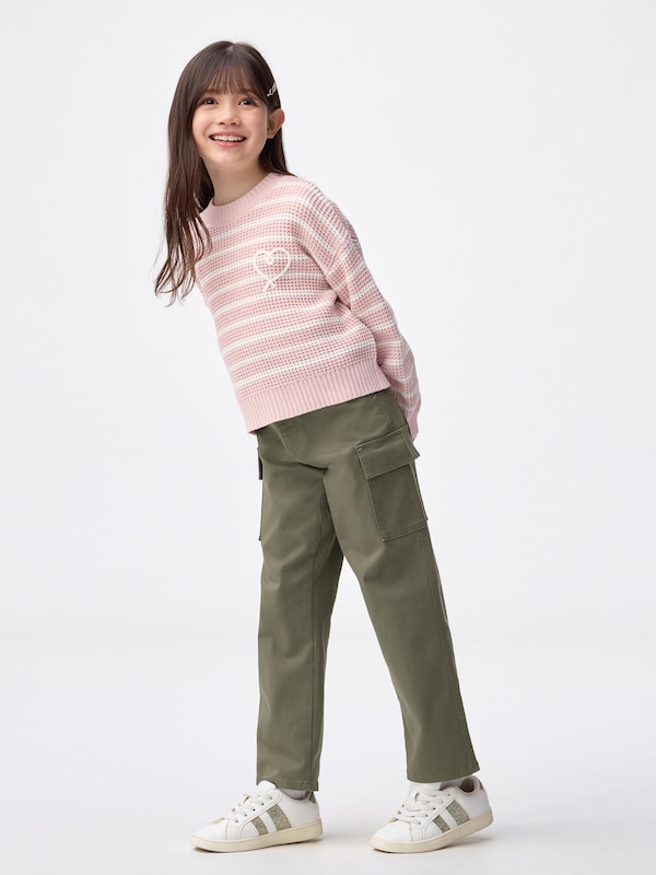 KIDS(男女兼用)ストレッチストレートカーゴパンツ