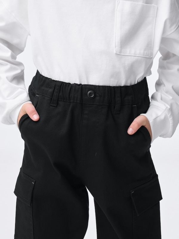 KIDS(男女兼用)ストレッチストレートカーゴパンツ