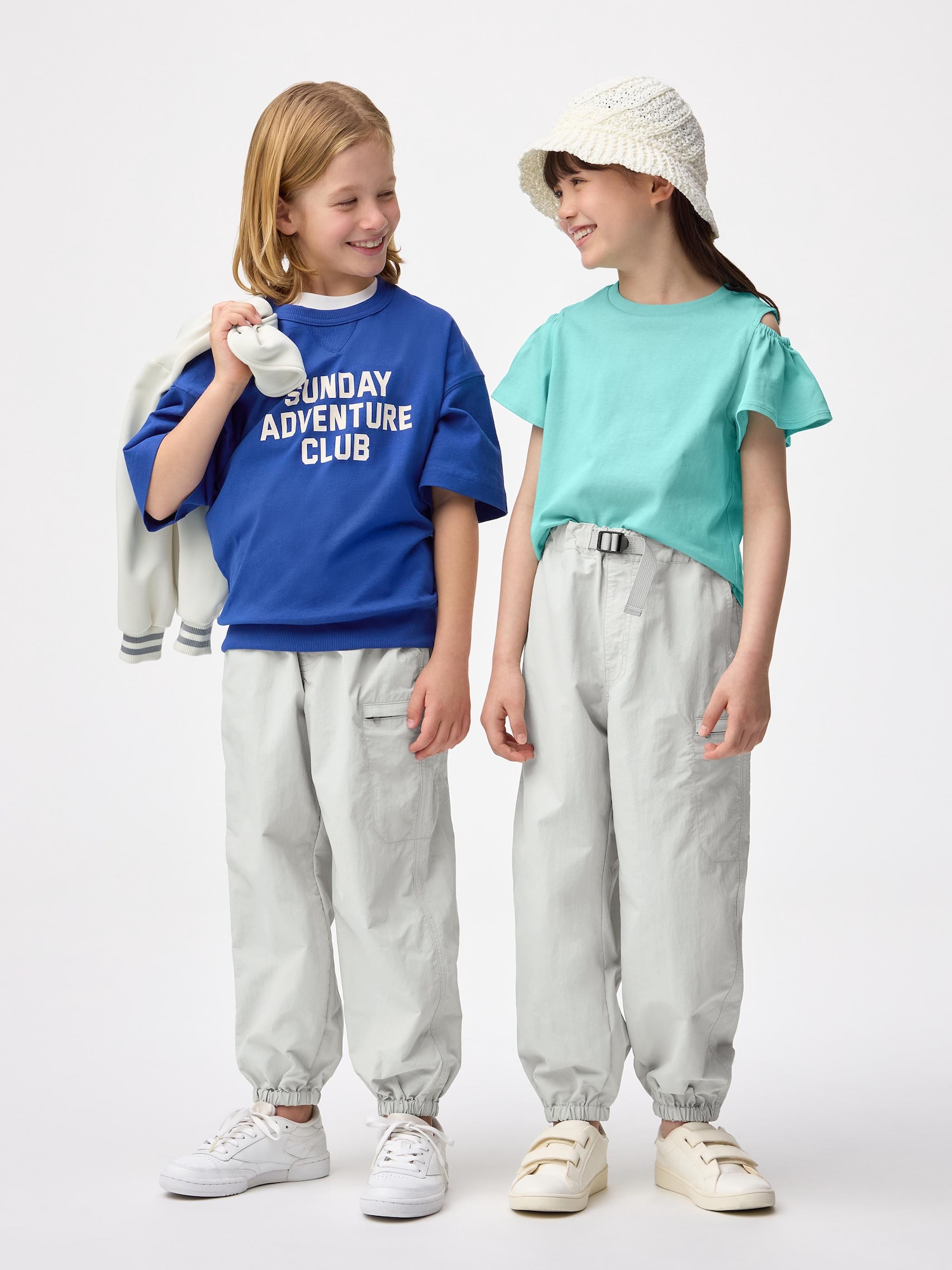 GU公式 | KIDS(男女兼用)ドライワイドジップジョガーパンツ