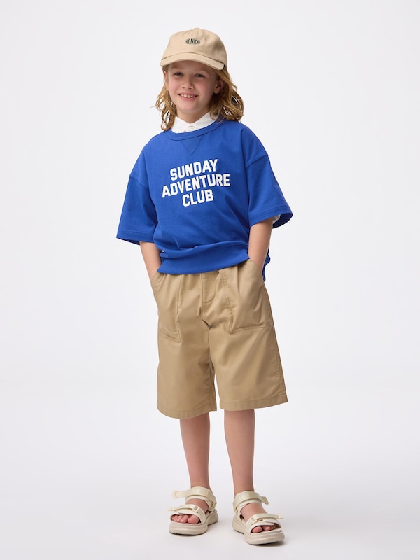 KIDS(男女兼用)スウェT(半袖)(ロゴ)