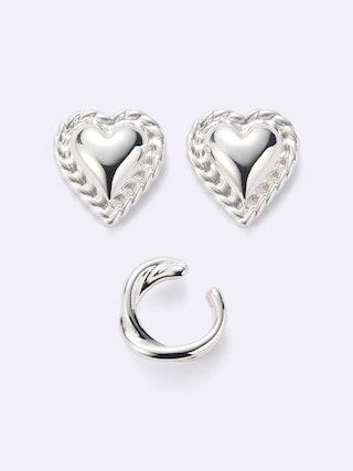 アンティークハートモチーフピアス 【レディース】 【グッズ】【GU公式/ジーユー】 【SILVER】 アンティークハートモチーフピアス 【レディース】 【グッズ】【GU公式/ジーユー】 【SILVER】