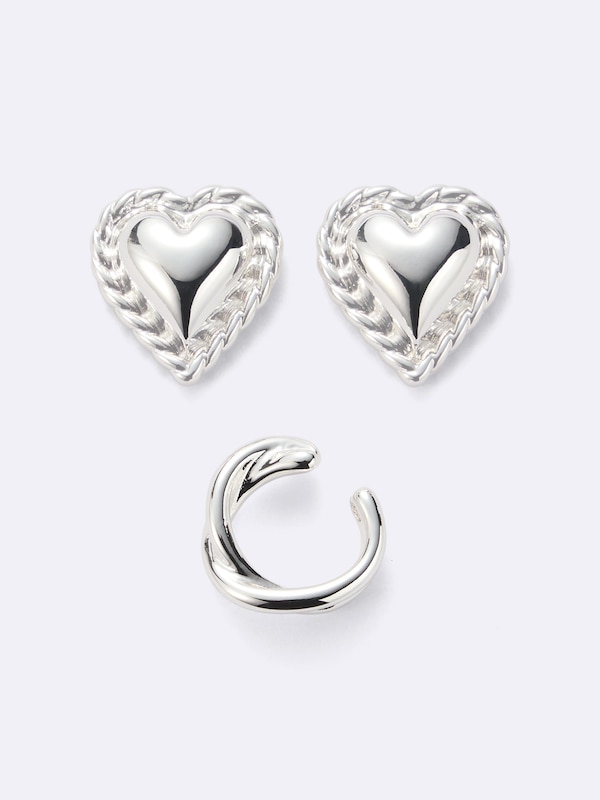 アンティークハートモチーフピアス