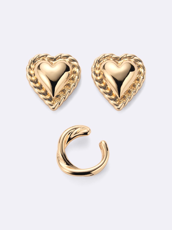 アンティークハートモチーフピアス