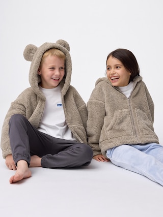KIDS(男女兼用)マシュマロフィールフルジップパーカ(ベアB) 【KIDS・TEEN】 【キッズ Tシャツ・スウェット・ニット】【GU公式/ジーユー】 【BROWN】 KIDS(男女兼用)マシュマロフィールフルジップパーカ(ベアB) 【KIDS・TEEN】 【キッズ Tシャツ・スウェット・ニット】【GU公式/ジーユー】 【BROWN】