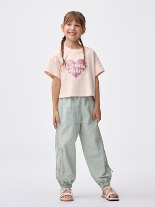 GIRLSドライサイドリボンパンツ 【KIDS・TEEN】 【キッズ パンツ・スカート】【GU公式/ジーユー】 【GREEN】 GIRLSドライサイドリボンパンツ 【KIDS・TEEN】 【キッズ パンツ・スカート】【GU公式/ジーユー】 【GREEN】