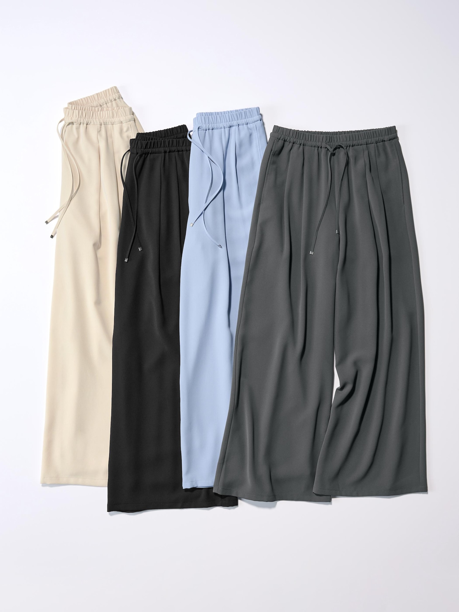 GU公式 | ドレープワイドパンツ(丈標準66.0～70.0cm)(レディース)