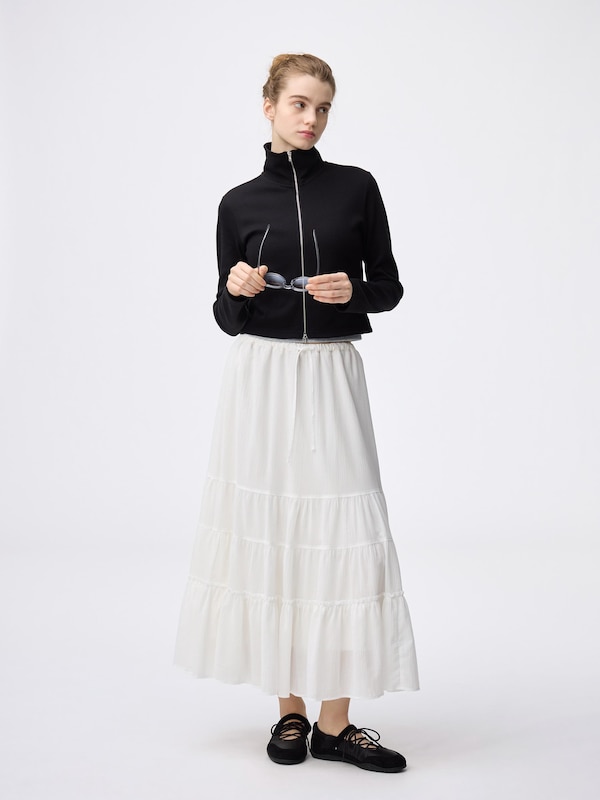 ティアードフレアスカート