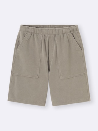 ウォッシュドスウェットハーフパンツ+OS(米国仕様) 【メンズ】 【パンツ】【GU公式/ジーユー】 【BROWN】 ウォッシュドスウェットハーフパンツ+OS(米国仕様) 【メンズ】 【パンツ】【GU公式/ジーユー】 【BROWN】