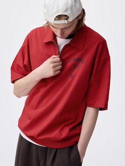 ハーフジップスウェT(5分袖) Cornell