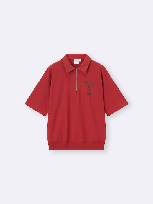 ハーフジップスウェT(5分袖) Cornell