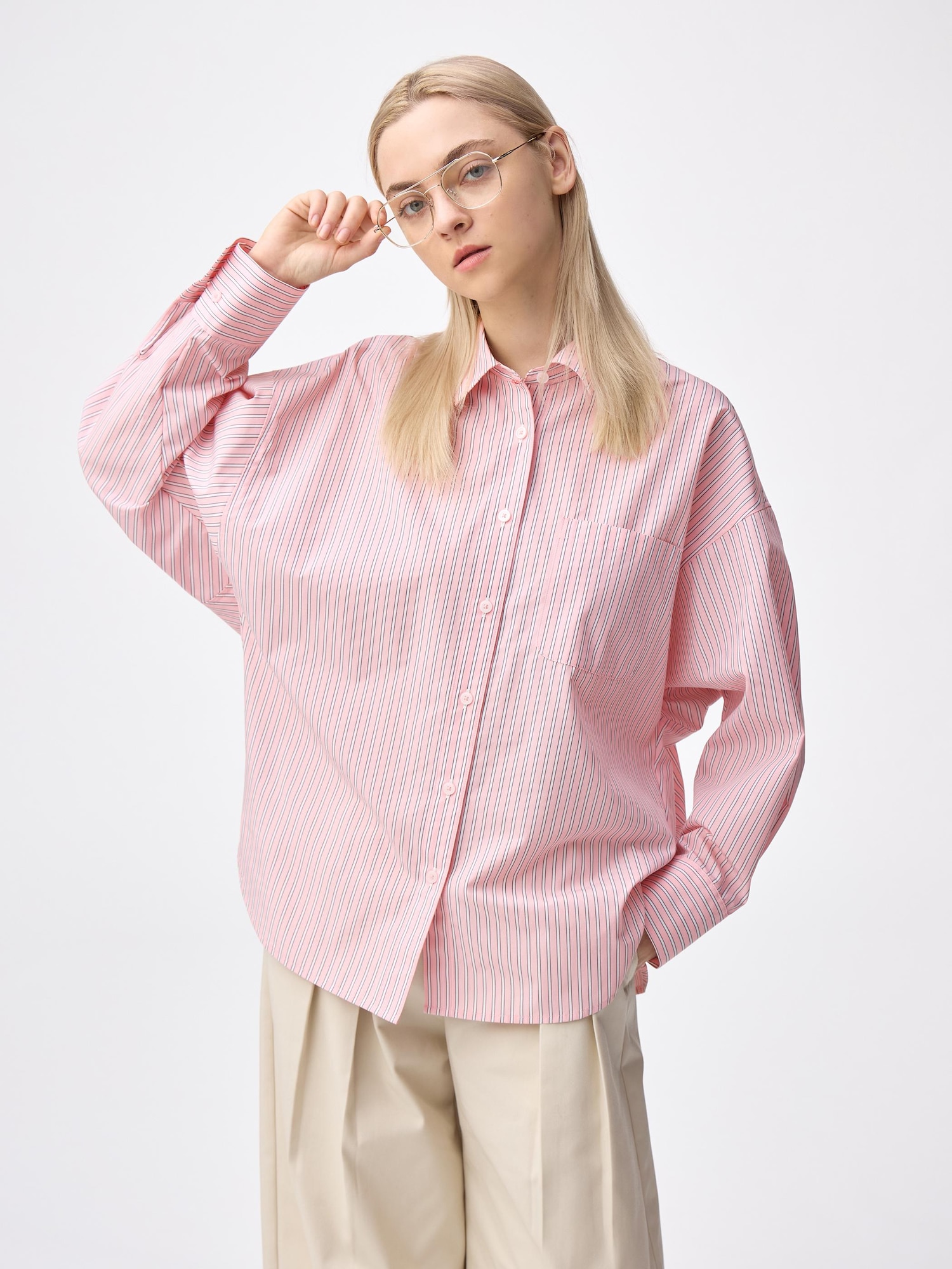 GU公式 | ドルマンスリーブストライプシャツ