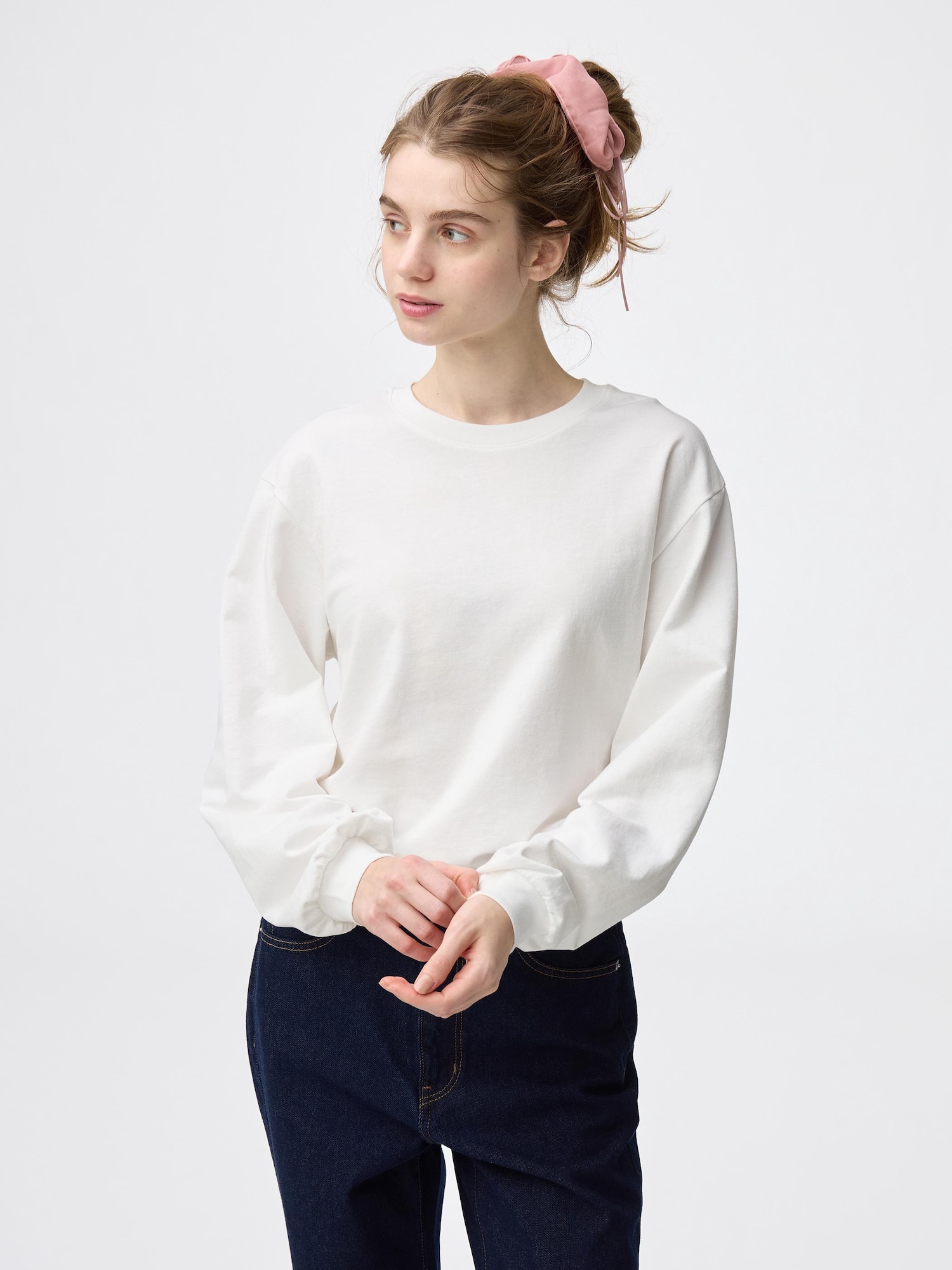 GU公式 | レディースのTシャツ・カットソー (長袖Tシャツ・カットソー)