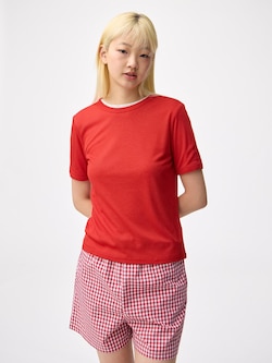 ソフトシアークルーネックT Q