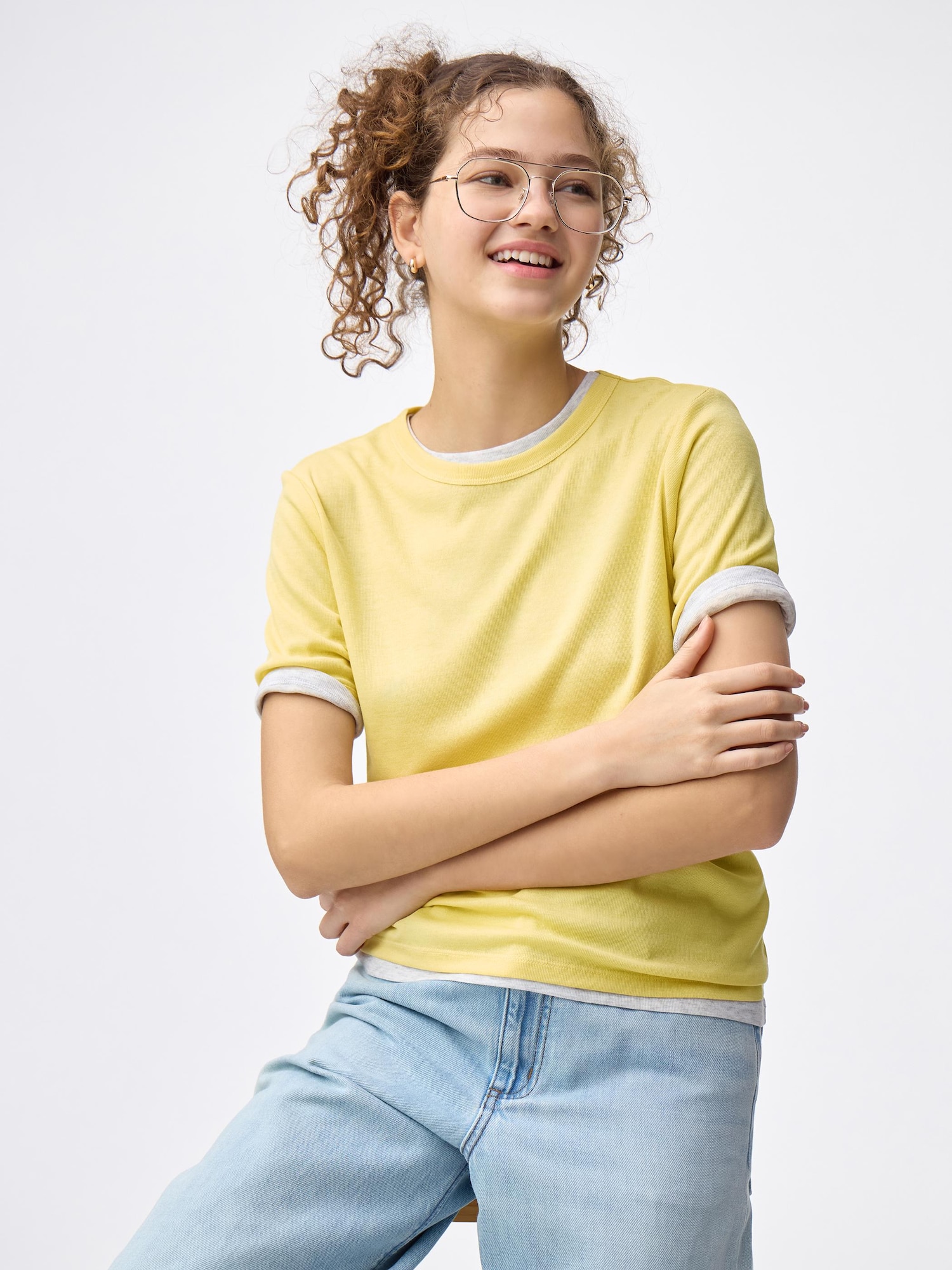 今期完売トップス GU公式 | レディースのTシャツ・カットソー (990Tシャツ)