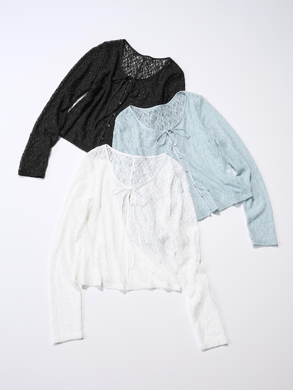 レースリボンカーディガン Q