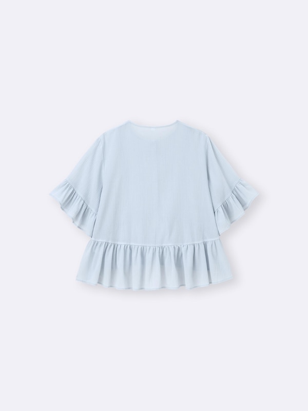 レースフリルブラウス(半袖)