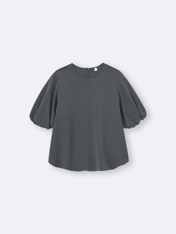 バブルスリーブブラウス(5分袖)