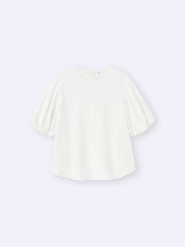 バブルスリーブブラウス(5分袖)