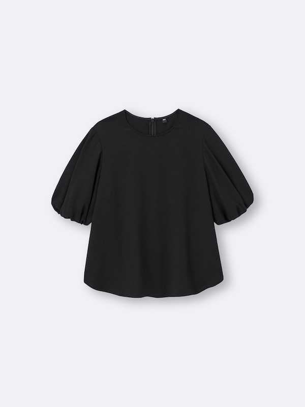 バブルスリーブブラウス(5分袖)