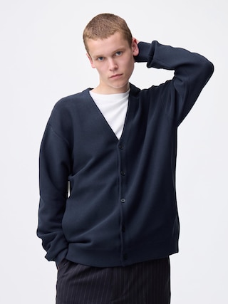 ウォッシャブルVネックカーディガン 【メンズ】 【ニット・カーディガン】【GU公式/ジーユー】 【NAVY】 ウォッシャブルVネックカーディガン 【メンズ】 【ニット・カーディガン】【GU公式/ジーユー】 【NAVY】