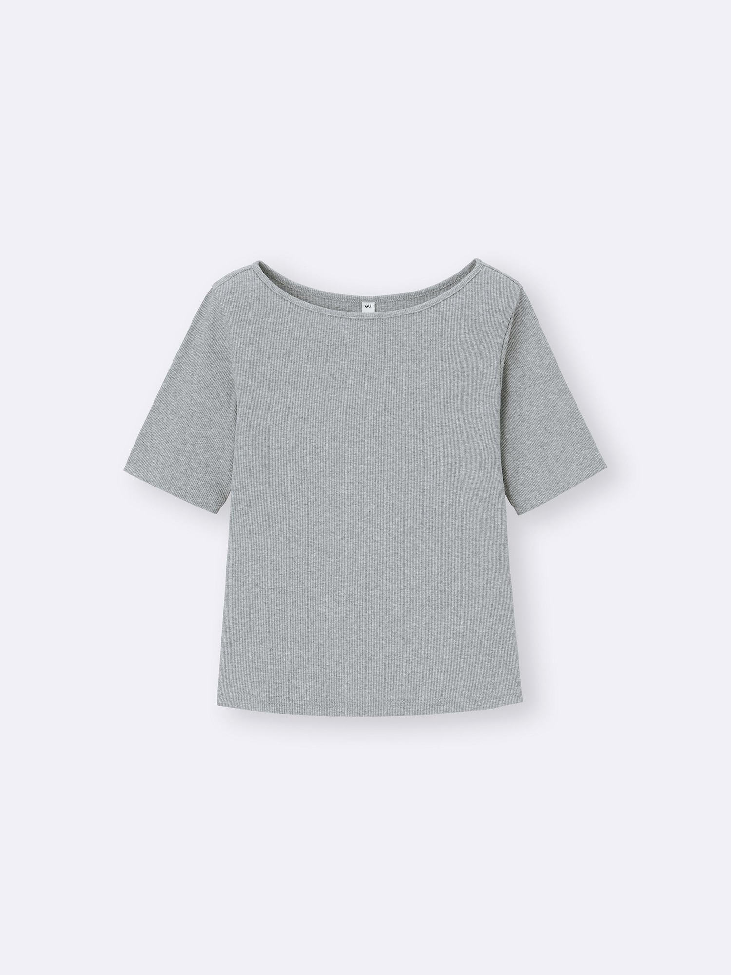 GU公式 | リブボートネックT