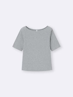 リブボートネックT