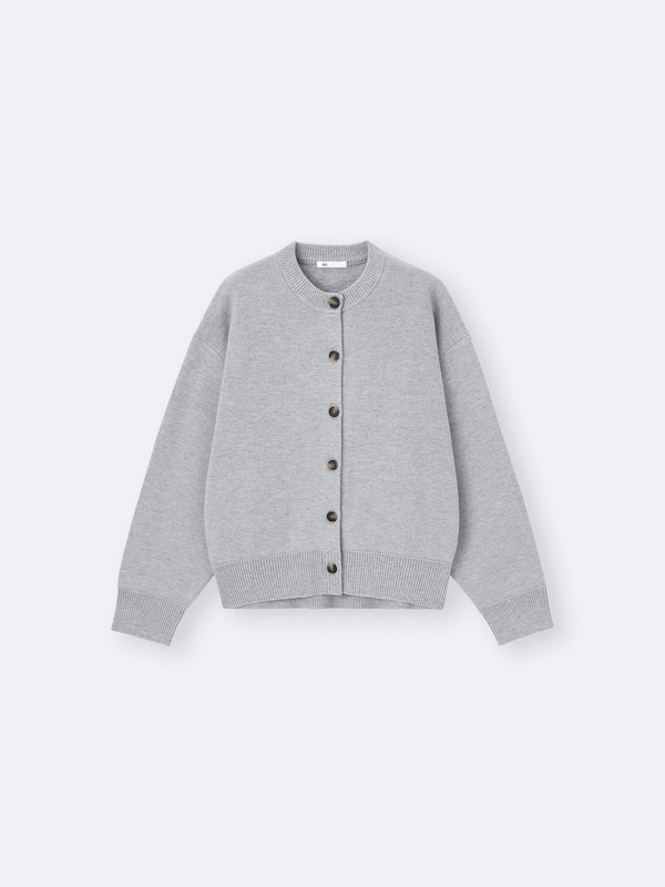 スウェットライクニットドルマンスリーブカーディガン