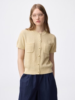 メタルボタンカーディガン(半袖)