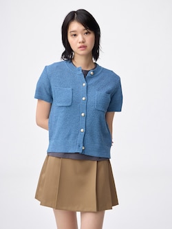 メタルボタンカーディガン(半袖)