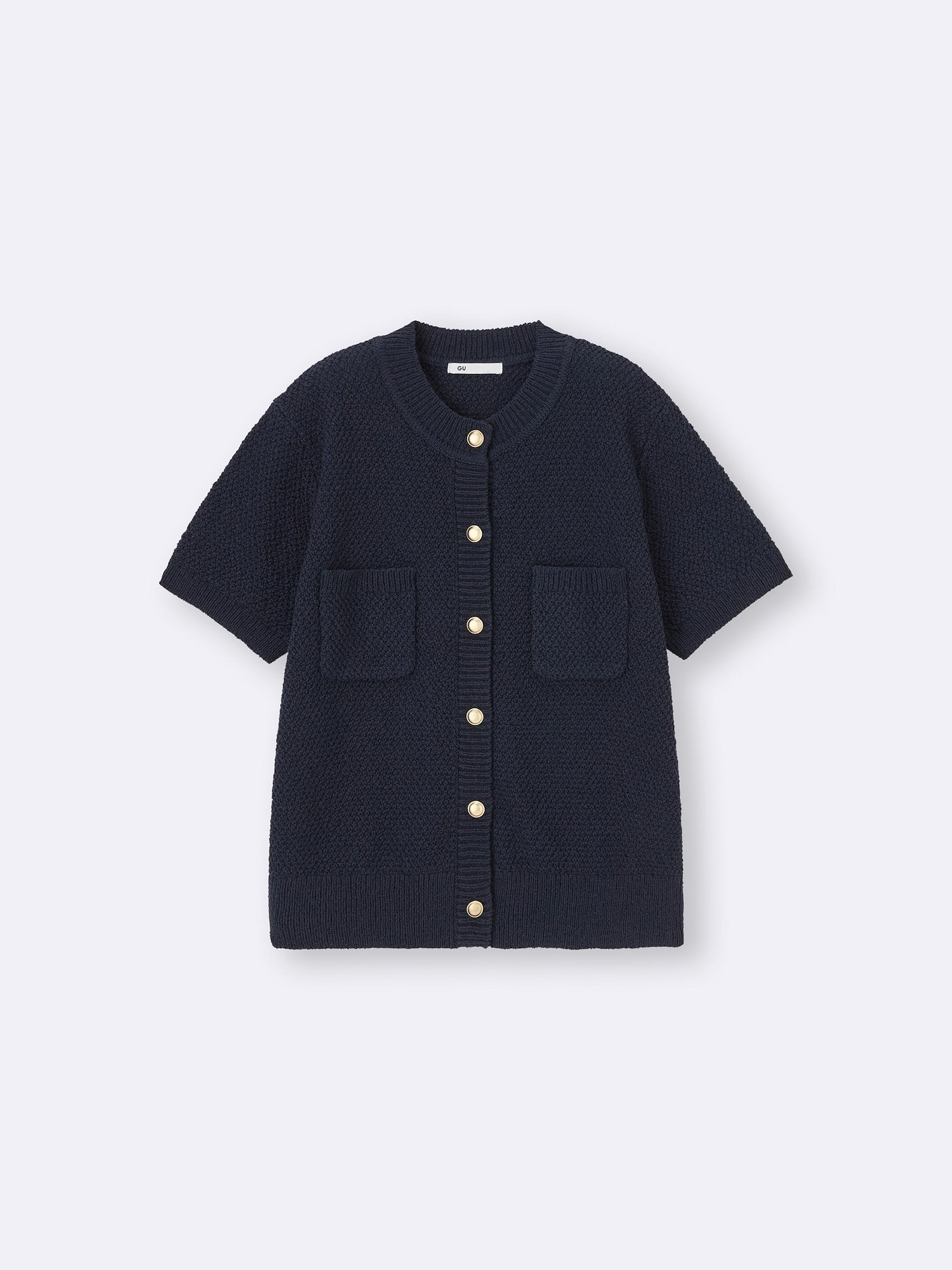 GU公式 | メタルボタンカーディガン(半袖)