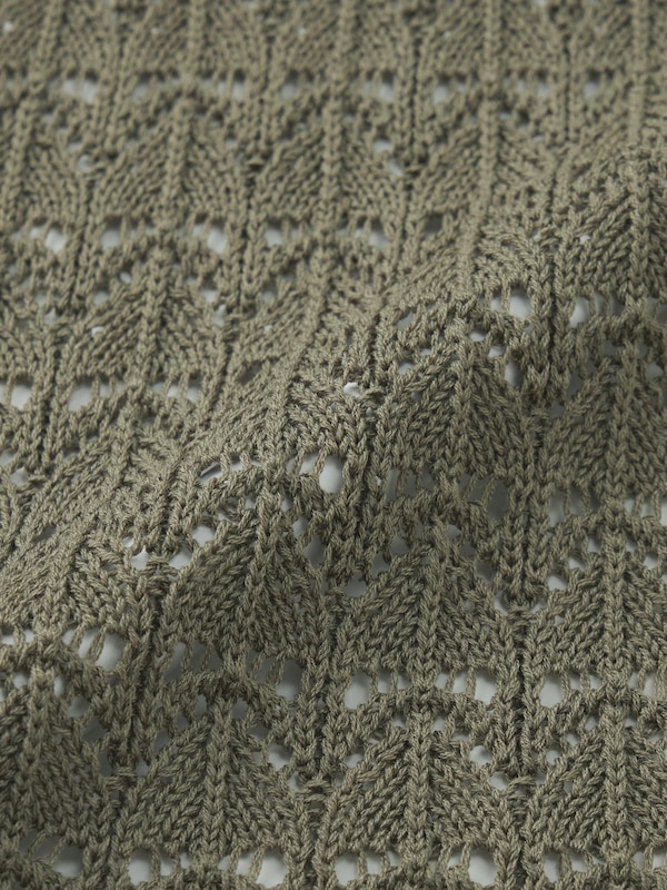 透かし編みニットキャミソールチュニック