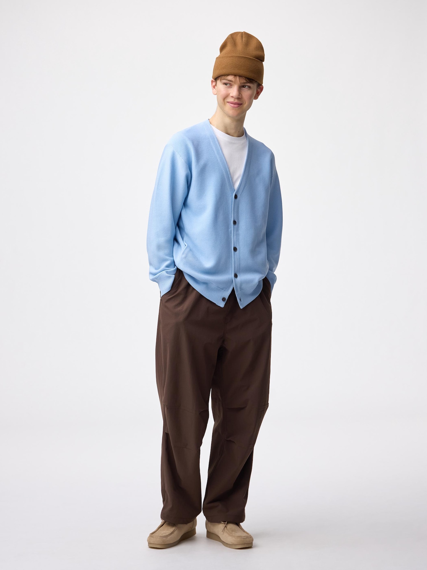 Theory 24SS ウォッシャブル Vネック カーディガン GU公式 | ウォッシャブルVネックカーディガン(メンズ)