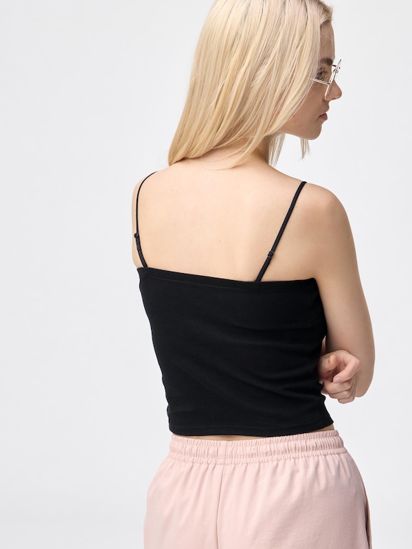 コットンブレンドリブチューブトップ(ドライ)